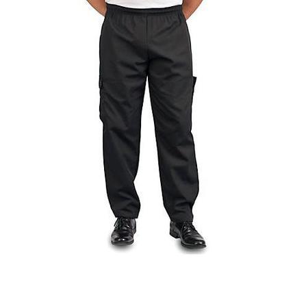 KNG Large Black Baggy Cargo Chef Pants 1138L